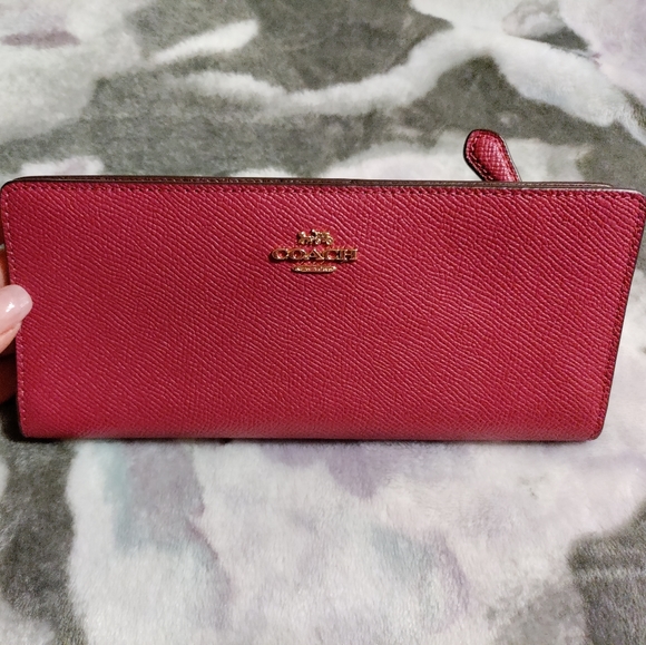 Coach Pink Slim Wallet - Picture 1 of 4